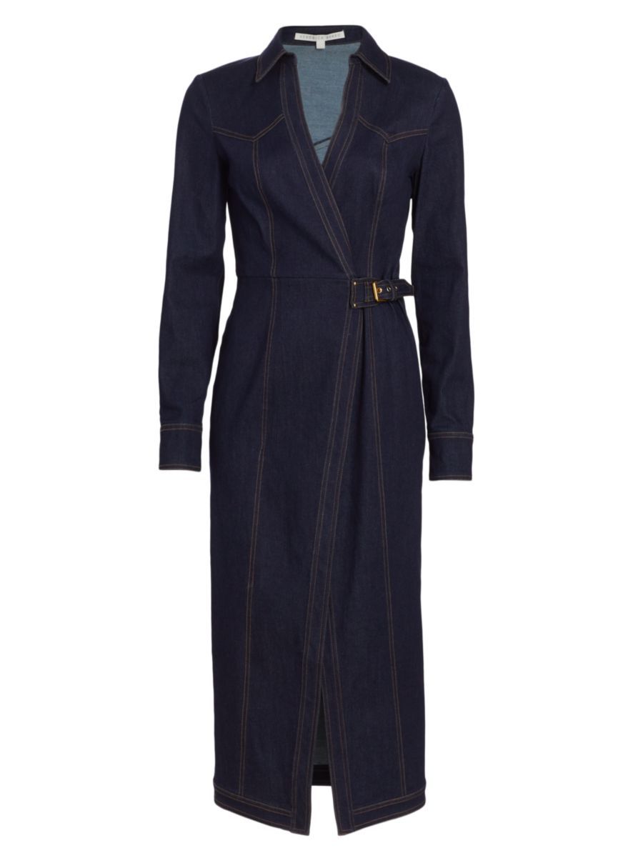 Veronica Beard Arlington Denim Midi-Dress | Saks Fifth Avenue
