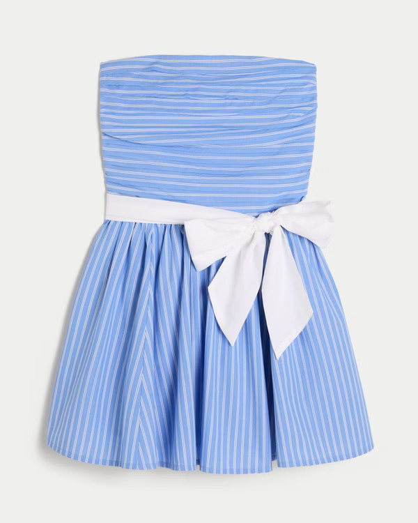 Women's Strapless Bow Mini Dress | Women's Dresses & Rompers | HollisterCo.com | Hollister (US)