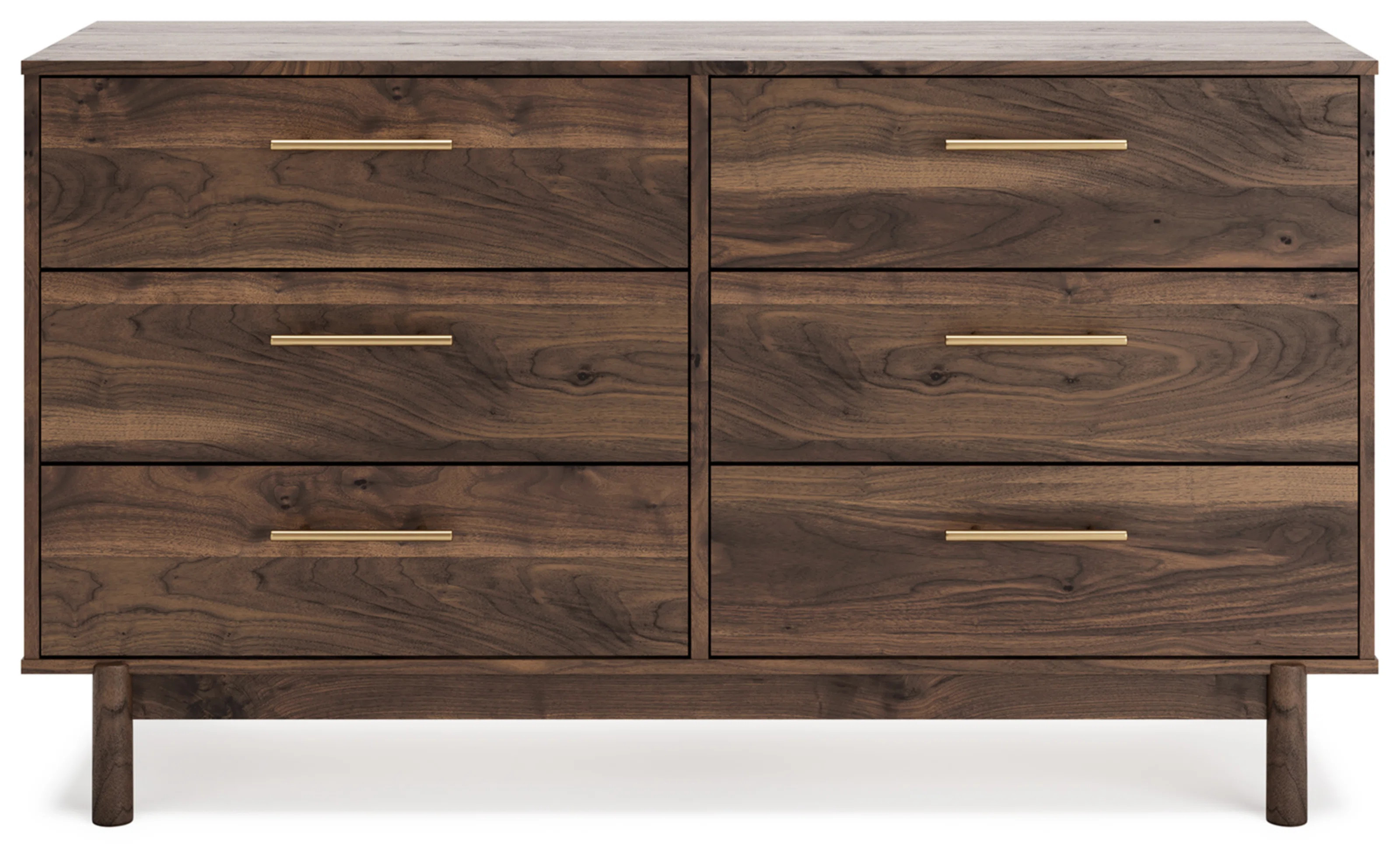 6 Drawer 59" W Double Dresser in , Brown | Wayfair North America