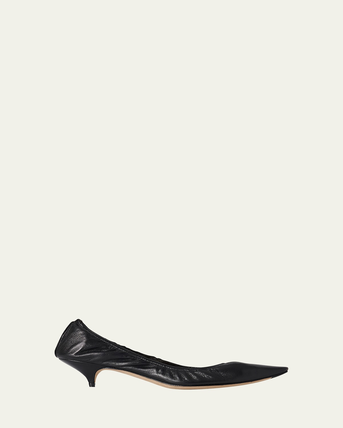 Liisa Leather Kitten-Heel Pumps | Bergdorf Goodman
