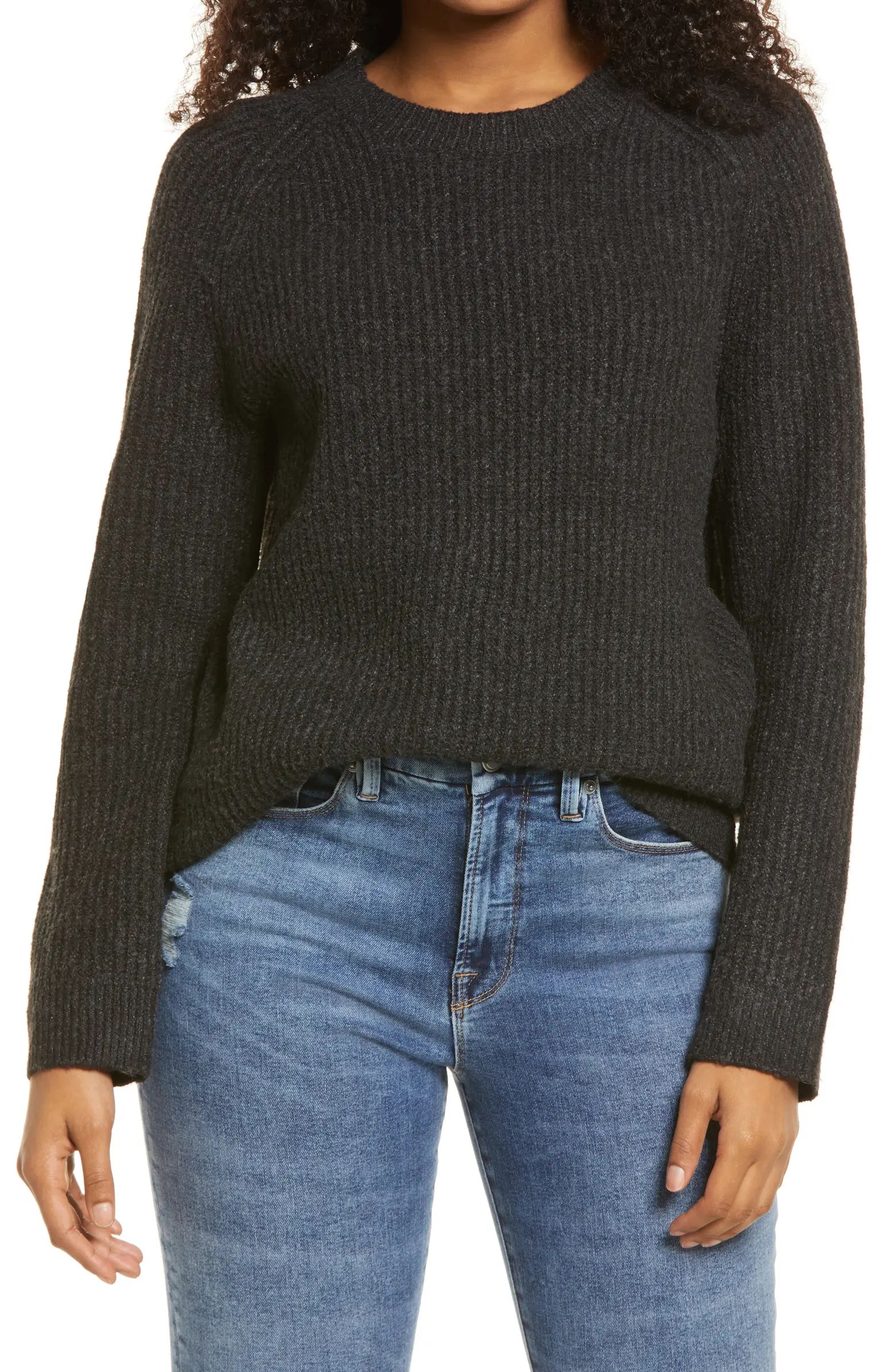 BP. Plaited Stitch Recycled Blend Crewneck Sweater | Nordstrom | Nordstrom