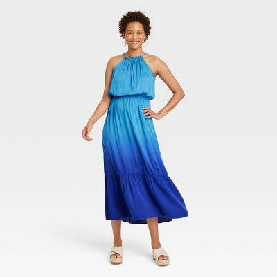 Women's Sleeveless Halter Maxi A-Line Dress - Knox Rose™ | Target