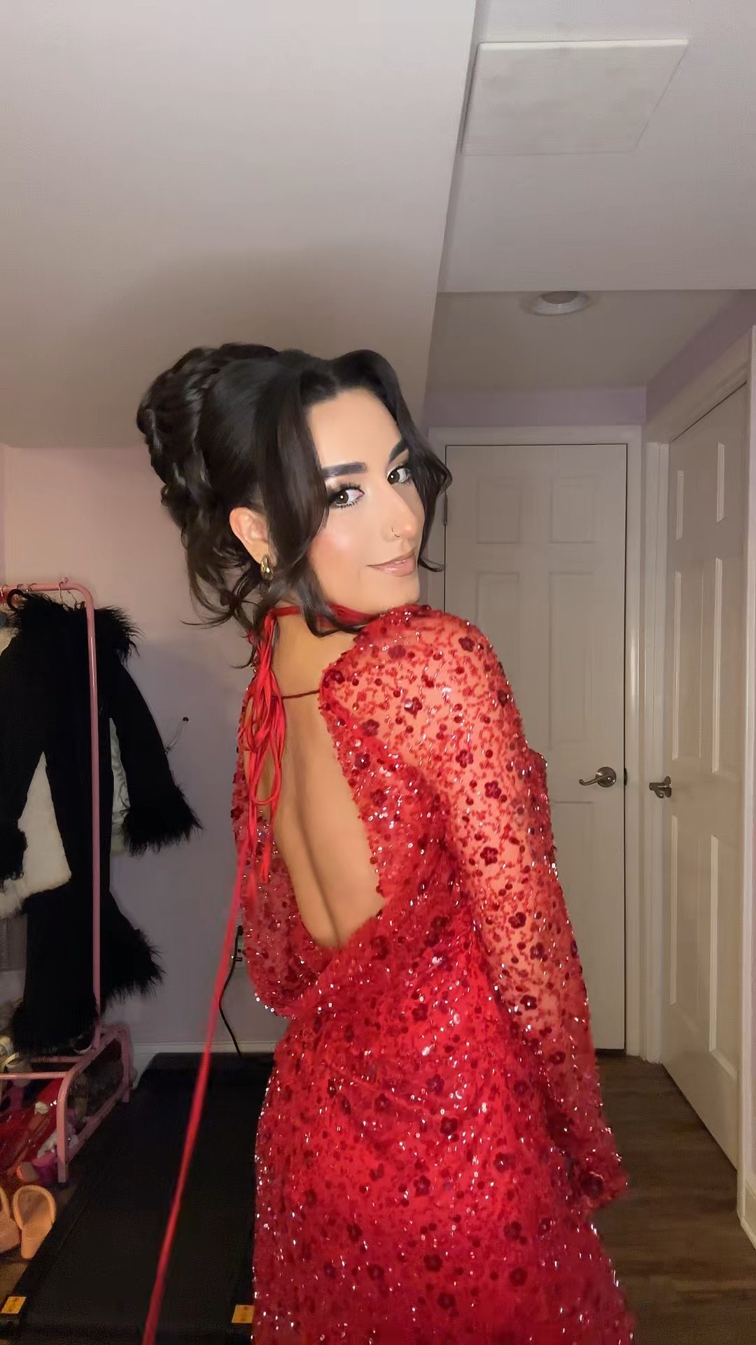 The most dreamy red birthday dress. Perfect for winter with the long sleeves. I got a size XS, and it fits great! Such gorgeous detail! 

#LTKootd #LTKSeasonal #LTKgrwm