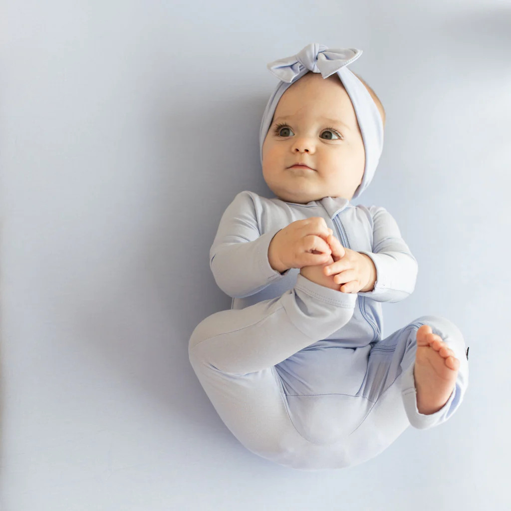 Zippered Romper in Lilac | Kyte Baby