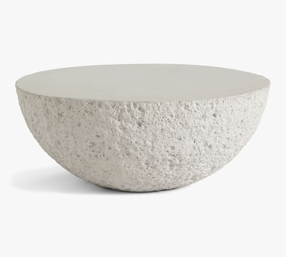 Bolinas Concrete Round Outdoor Coffee Table (36") | Pottery Barn (US)