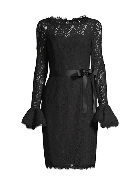 Shani Lace Bell-Sleeve Sheath Dress | Saks Fifth Avenue