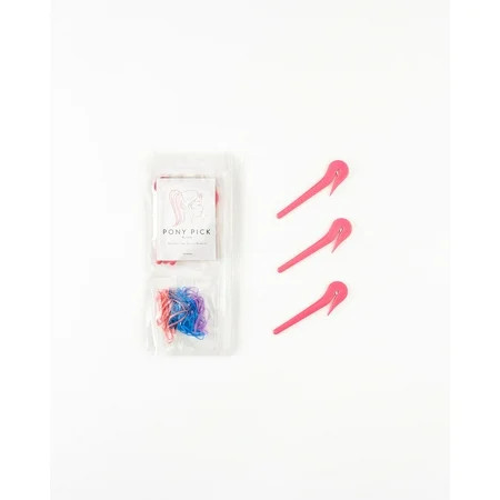 THE PONY PICK By Lolly - Elastic Rubber Bands Cutter for Hair/Elastic Hair Band Remover - Pain Free - Easy Removal - 3 Pack of Pink Pony Picks & 50 Colored Hair Elastics Easy Grip Tools & Accessori | Walmart (US)