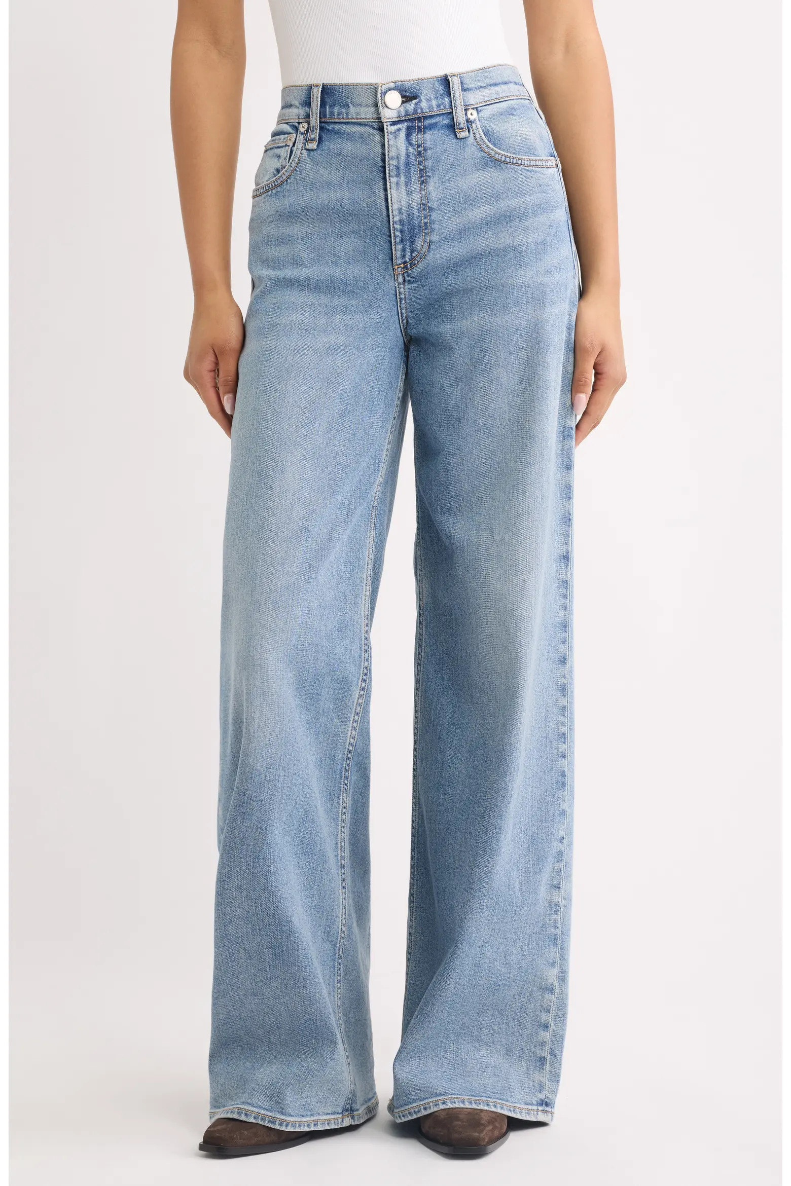 rag & bone Featherweight Sofie High Waist Wide Leg Jeans (Women) | Nordstrom | Nordstrom