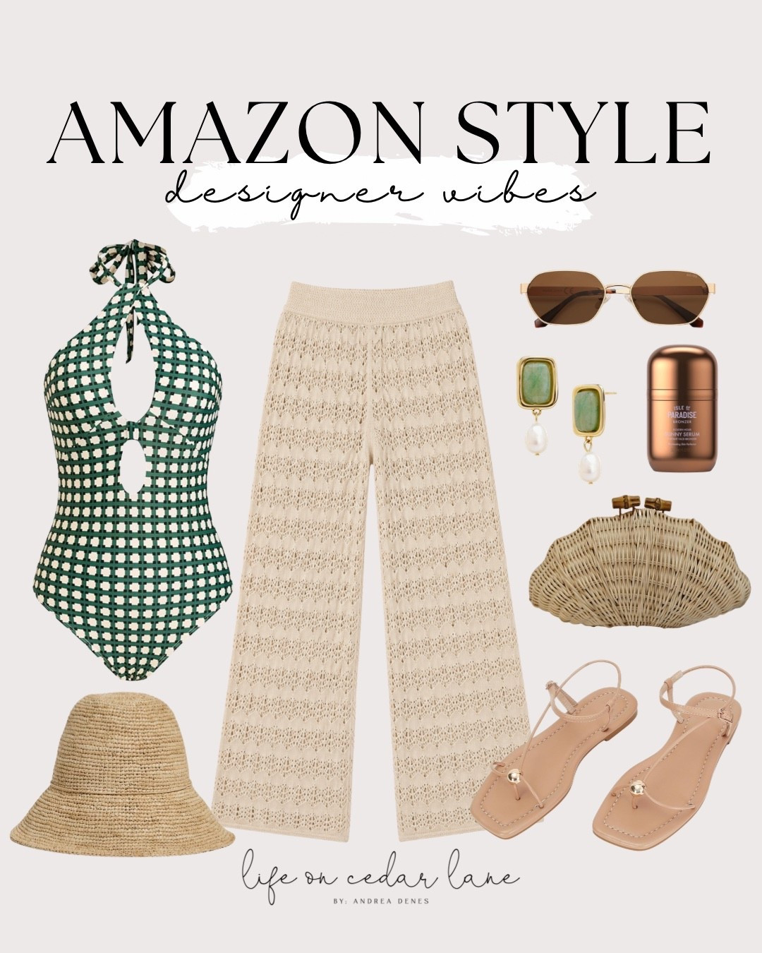Summer is here! Find your perfect beach look with these Amazon style essentials. #beachready #amazonstyle