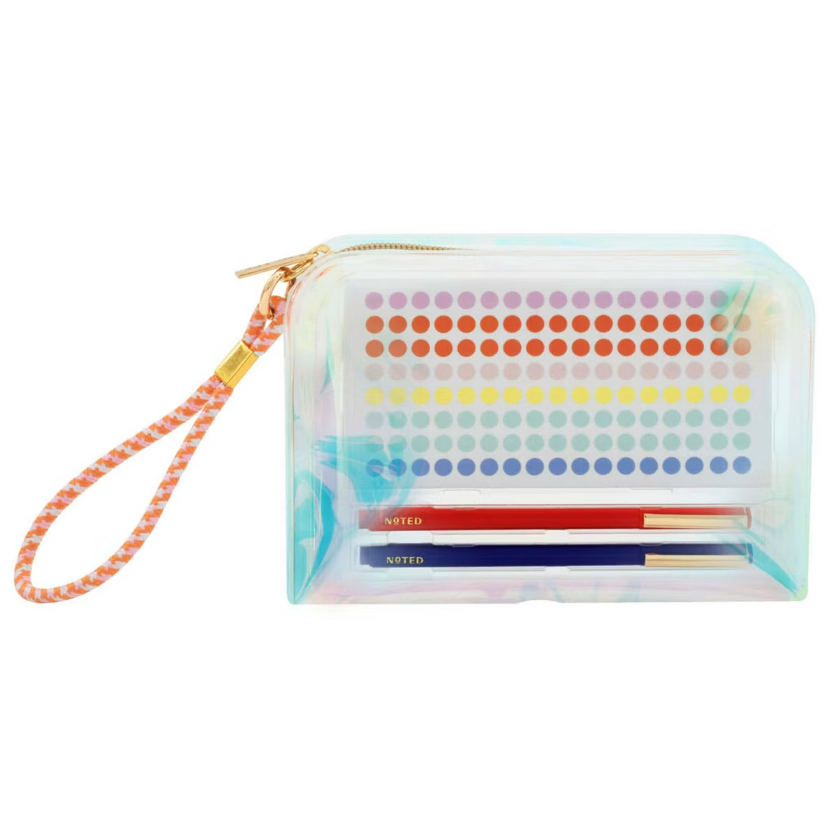 Noted by Post-it Pencil Pouch Kit with Planner Dot Stickers, Coral Red and Purple Felt Tip Pens | Target