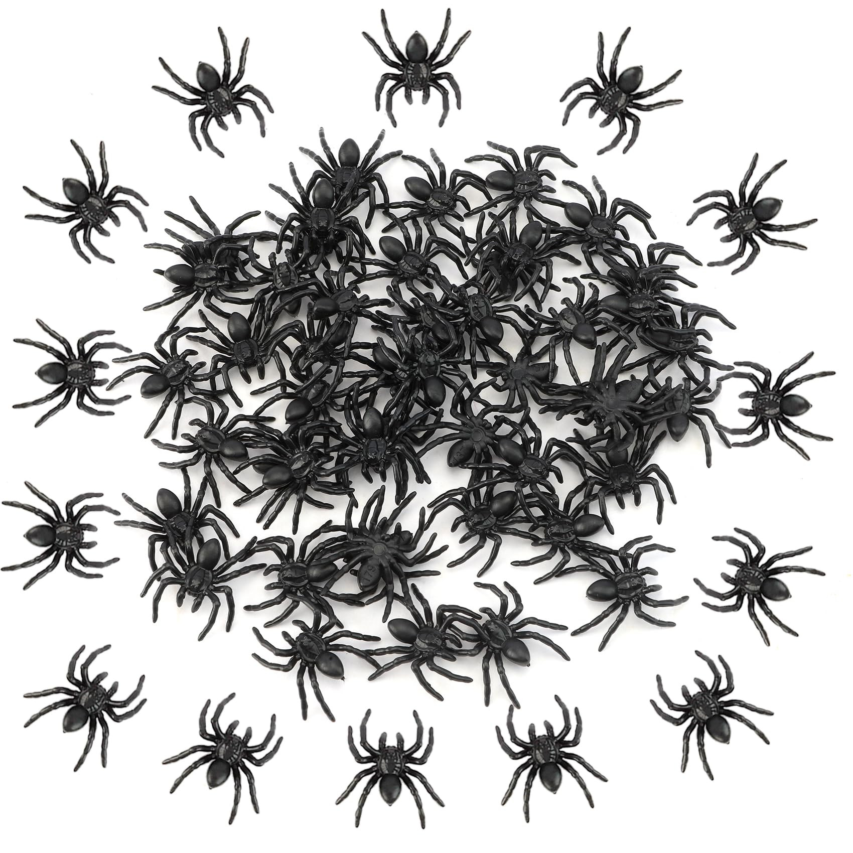 Plastic Spiders Halloween Decorations, 50 PCS Realistic Halloween Spider, Black Fake Spiders, Min... | Amazon (US)