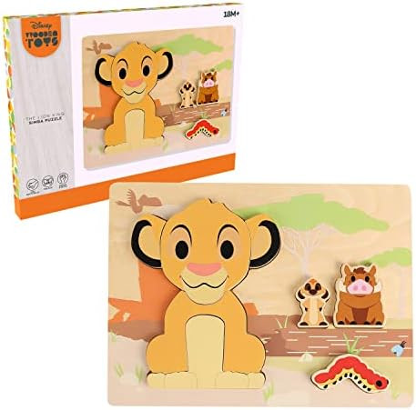 Disney Wooden Toys Simba 9-Piece Puzzle, Amazon Exclusive, by Just Play | Amazon (US)