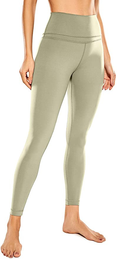 CRZ YOGA Women's Naked Feeling Workout Leggings 25 Inches - 7/8 High Waist Yoga Tight Pants | Amazon (US)