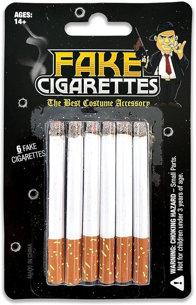 Fake Cigarettes (Pack of 6) - Realistic Movie, Stage & Costume Theatre Props - Harmless Fake Cigs... | Amazon (US)