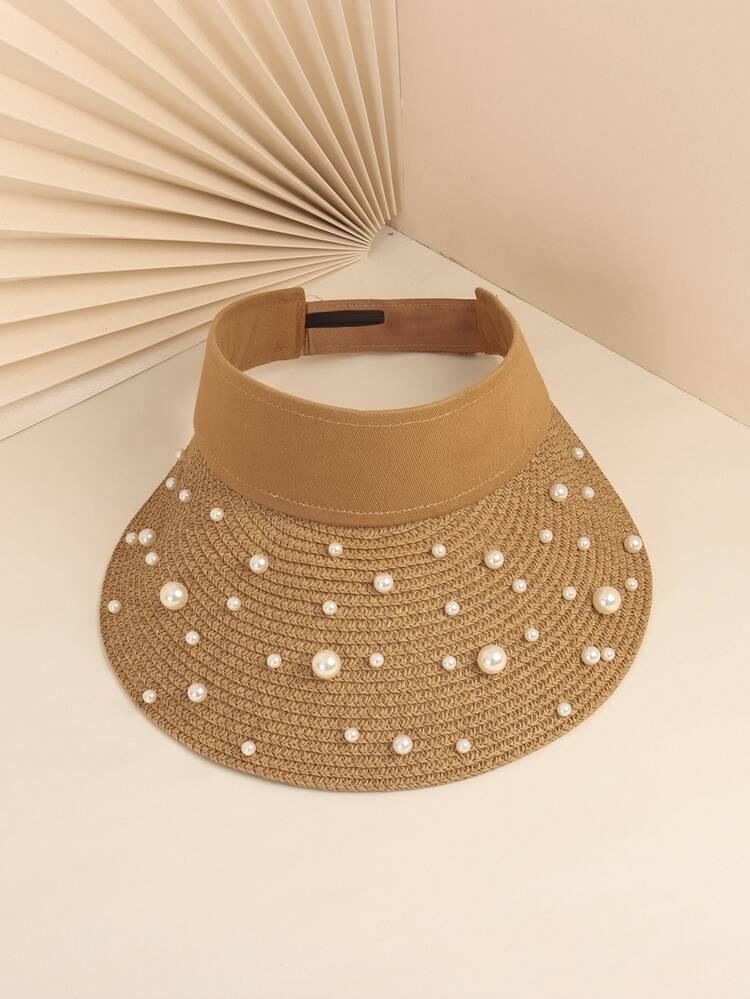 Faux Pearl Decor Straw Hat | SHEIN