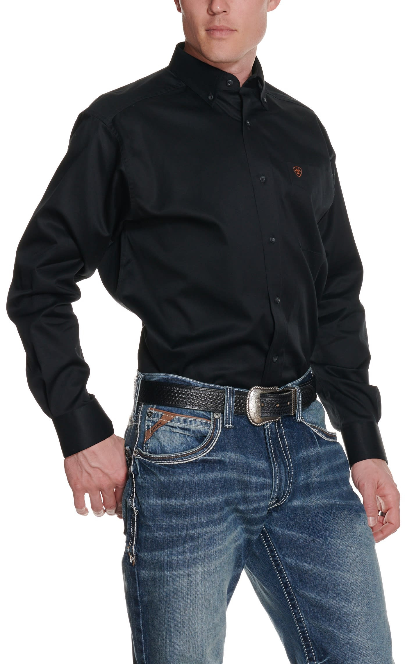 Ariat Men's Black Long Sleeve Western Shirt - Big & Tall - LT - From Cavender's | Cavender's