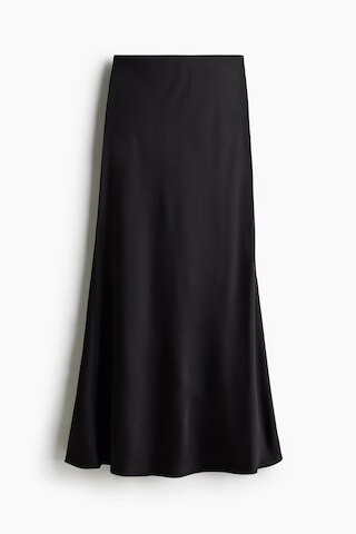 H & M - Satin Slip Skirt - Black | H&M (US + CA)