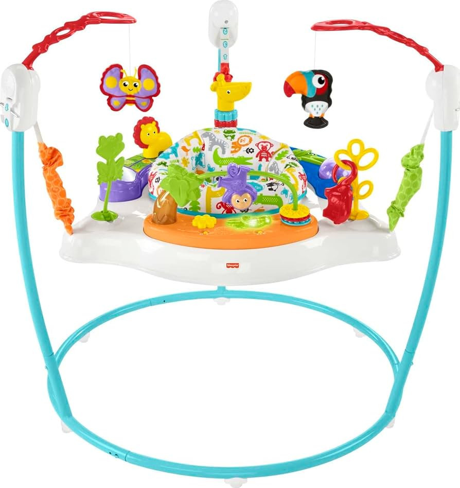 Fisher-Price Baby Bouncer Animal Activity Jumperoo With Music Lights Sounds And Developmental Toy... | Amazon (US)