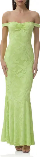 Morgan Floral Mesh Off the Shoulder Dress | Nordstrom