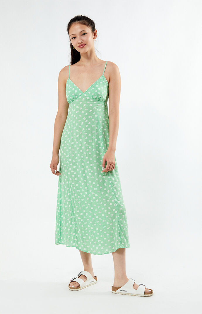 Billabong Women's Summer Shine Midi Dress in Green - Size XS | PacSun