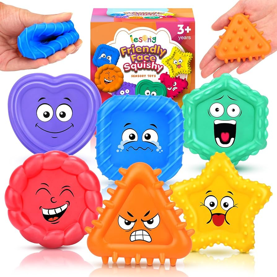 LESONG Sensory Toys Kids Toddlers-Social Emotional Feelings Toys Special Needs, Texture Shapes Le... | Amazon (US)
