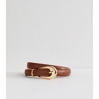 Tan Chunky Buckle Faux Leather Belt New Look | New Look (UK)