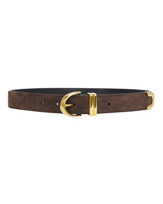 KHAITE Bambi Skinny Belt in Ebano | FWRD | FWRD 
