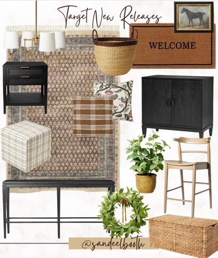 Loving these new fall pieces from Target Threshold with Studio McGee. So cute and cozy! What’s listed in the collage is a living room rug, a green wreath with velvet ribbon, a black console table, a black end table, a black cabinet, a faux mint plant, a brown welcome mat, a large woven storage basket, a kitchen barstool height chair, a gold with white lampshades chandelier, a floral throw pillow, a plaid throw pillow, a plaid square ottoman and a brown woven basket with handles. 


look for less home, designer inspired, fall house look, Target haul, Target must haves, area rug Target, home decor, Target finds, Target home decor, Target bedroom, Target décor, Target home finds, Target chairs, Target table lamps, Target rugs, simple decor, dining chairs, accent chairs, abstract wall art, art for home, canvas wall art, living room decor, bedroom inspiration, couch throws, neutral design, bedroom area rug, dining room rug, simple decor, fall decorating, fall decor, fall refresh, 

#LTKhome #LTKFind #LTKunder100