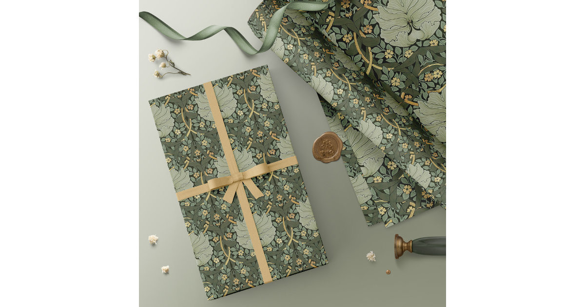William Morris Pimpernel Vintage Pattern Wrapping  Wrapping Paper | Zazzle | Zazzle