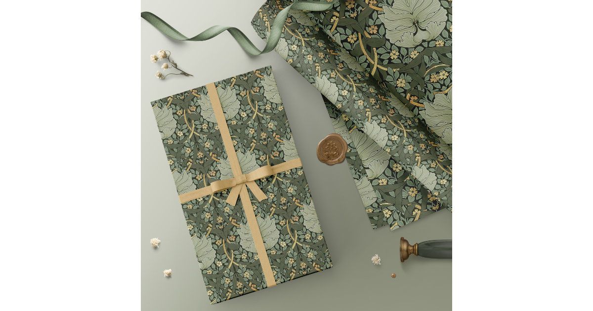 William Morris Pimpernel Vintage Pattern Wrapping  Wrapping Paper | Zazzle