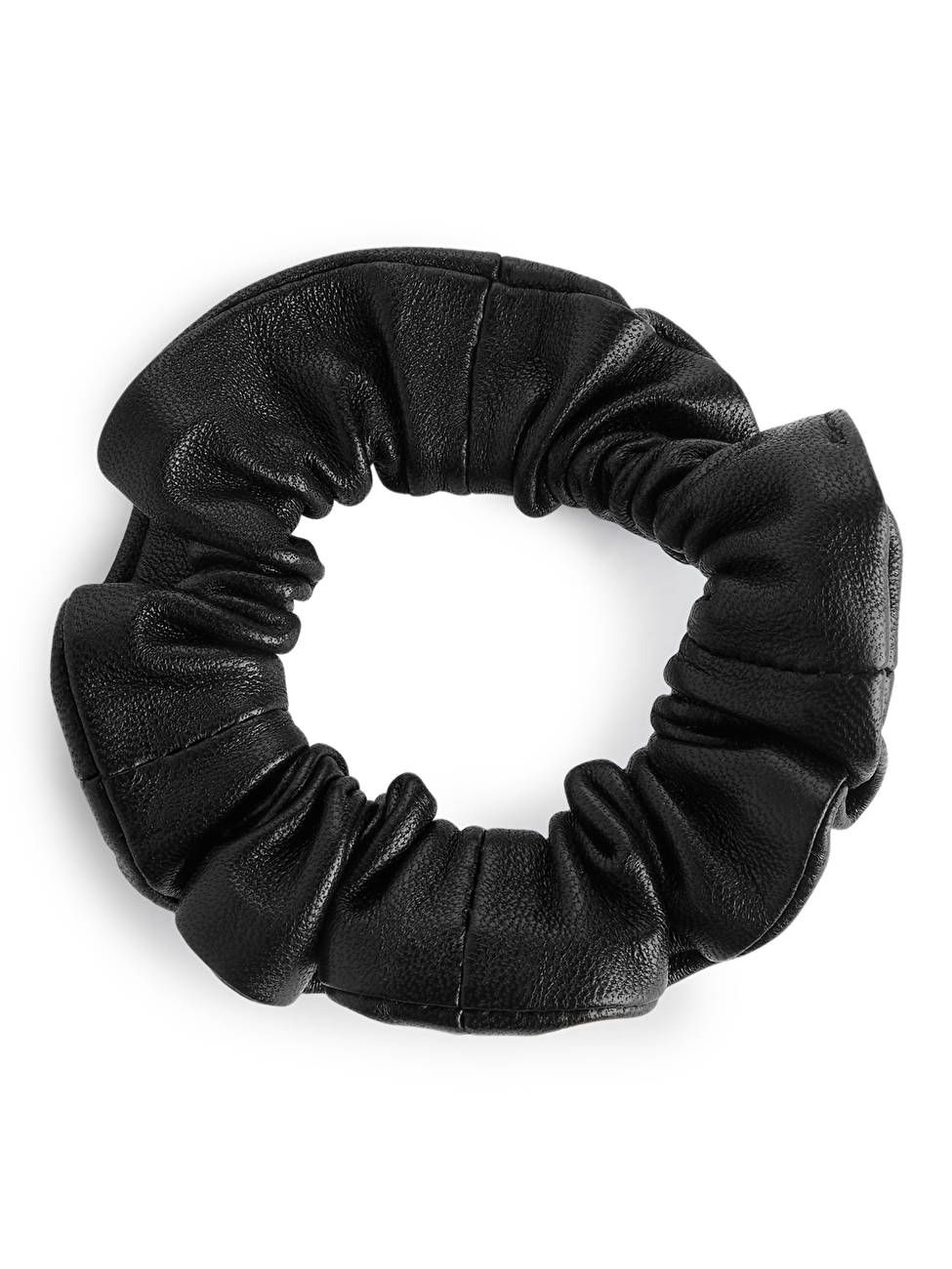 Leather Scrunchie - Black - ARKET PT | ARKET (US&UK)