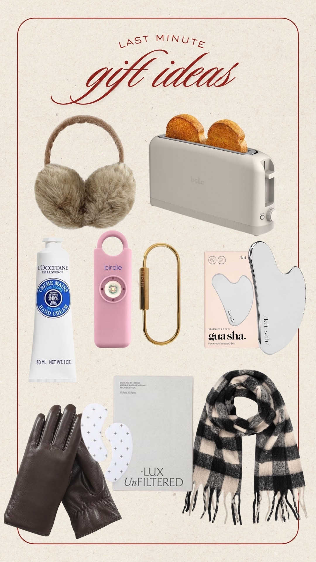 Last minute gift ideas! 

Christmas gifts, gift guide, gifts for her, last minute gifts 



#LTKGiftGuide #LTKHoliday #LTKFindsUnder50