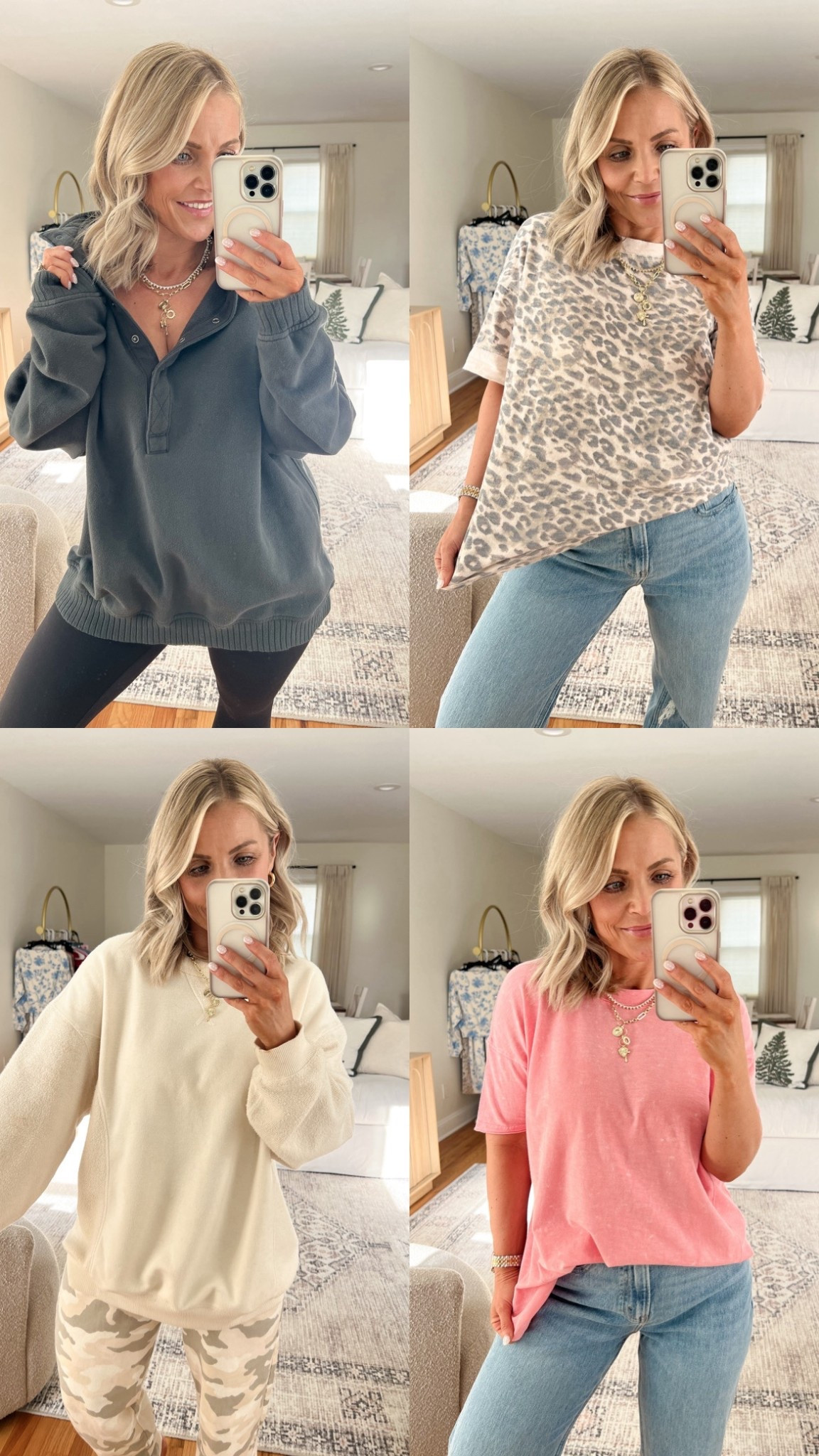 Aerie pieces I love and wear on repeat! Some are on major sale and use code AERIELTK20 for additional 20% off! 

Aerie finds, aerie sale, loungewear, matching sets, oversized sweatshirt, leopard pants, leopard tee, barrel leg sweatpants, casual style, casual outfits, petite fashion, midsize fashion, winter outfits

#LTKMidsize #LTKSaleAlert #LTKPetite