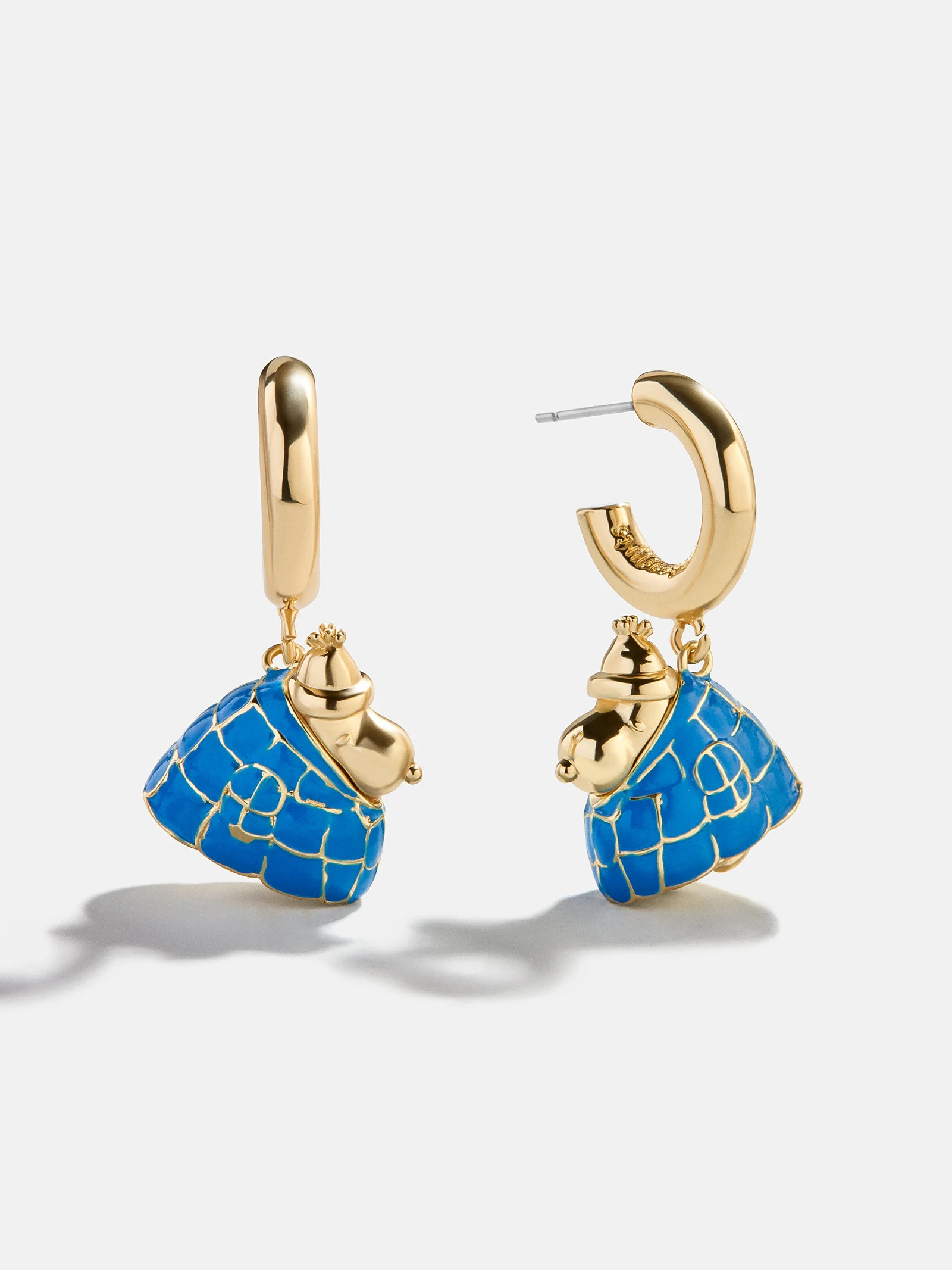 Peanuts Snoopy Puffer Jacket Earrings - Blue | BaubleBar