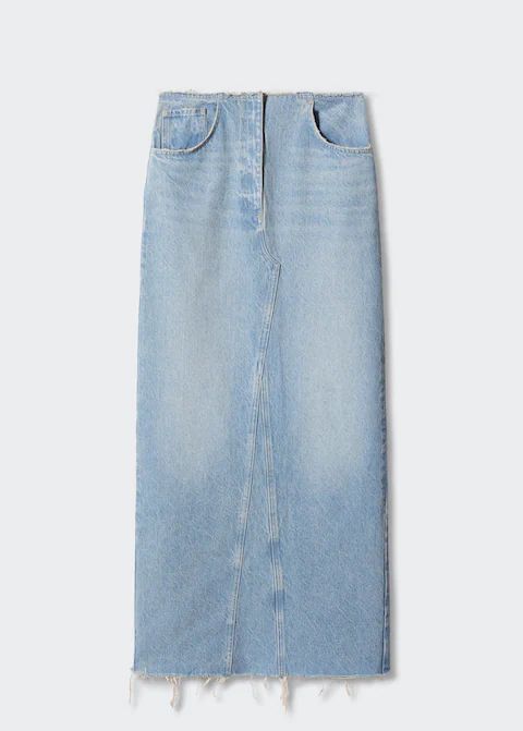 Denim long skirt | MANGO (UK)