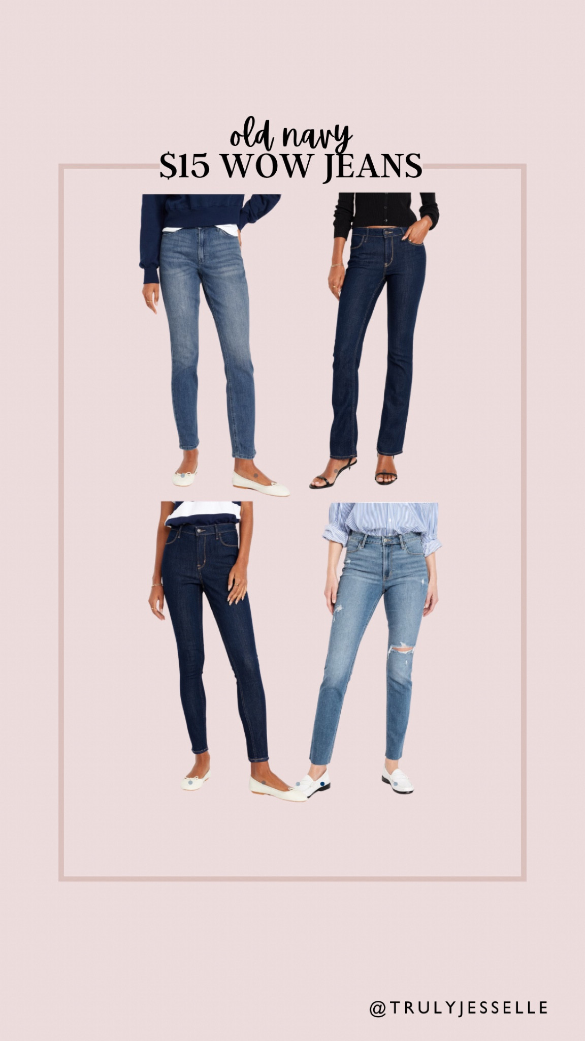 Old Navy deal of the day, $15 wow jeans, dark wash, straight leg jeans, light wash, distressed denim 

#LTKFindsUnder50 #LTKStyleTip #LTKSaleAlert