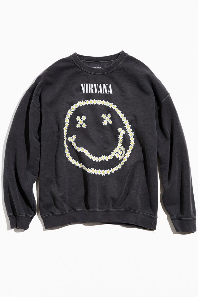 Nirvana Daisy Smile Crew Neck Sweatshirt | Urban Outfitters (US and RoW)