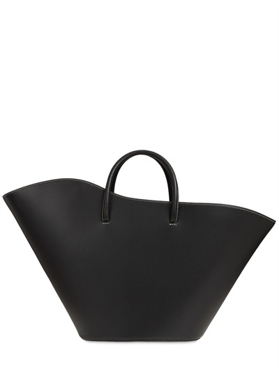 Little Liffner - Large tulip leather tote bag - Black | Luisaviaroma | Luisaviaroma
