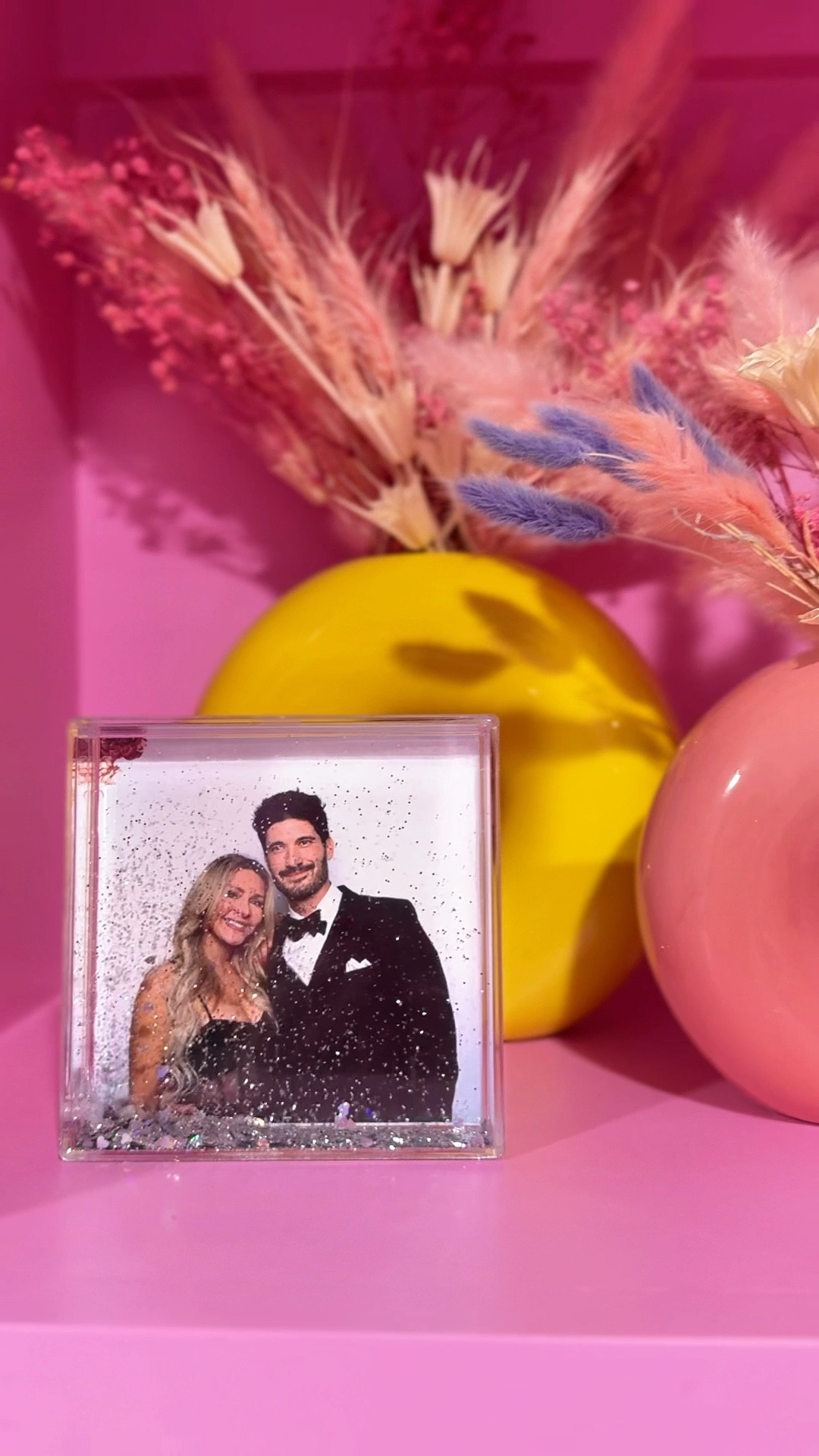 Glitter picture frame and fun girly vases with dried flowers  

#LTKStyleTip #LTKFindsUnder50 #LTKHome