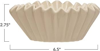 Creative Co-Op Fluted Stoneware, White Bowl | Amazon (US)