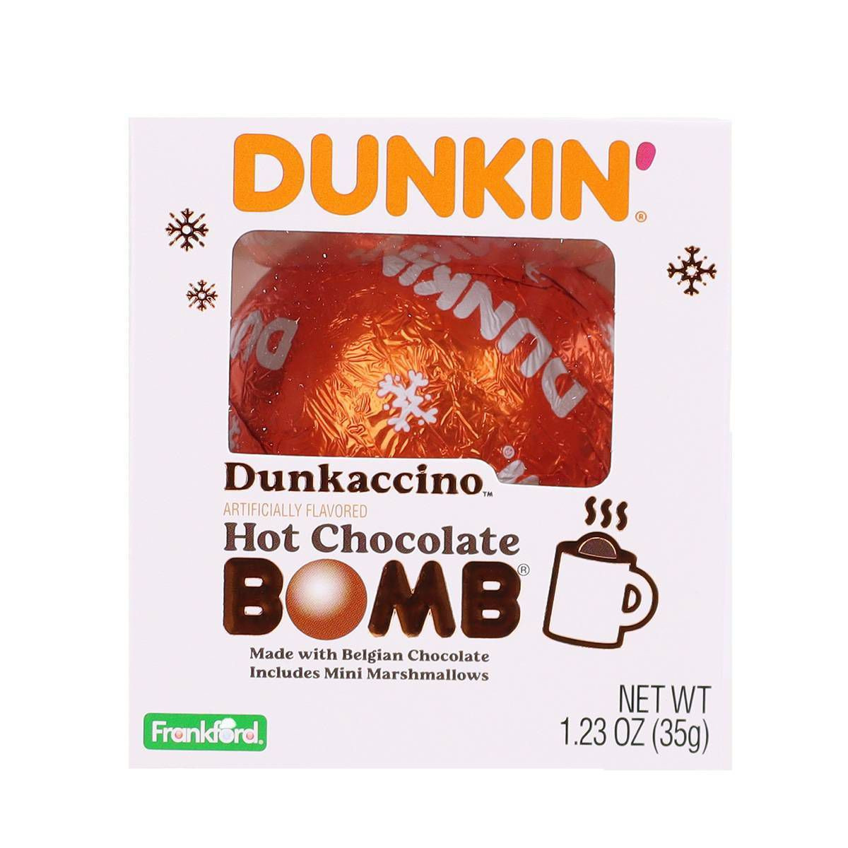 Dunkin' Donuts Dunkaccino Hot Christmas Chocolate Bomb - 1.23oz | Target