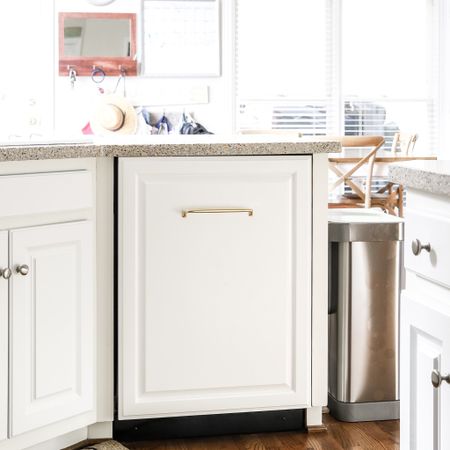 I love our Bosch 800 series dishwasher with its white cabinet front. It is quiet, has three tiers of racks and holds a full day’s worth of dishes for our family.

#LTKhome