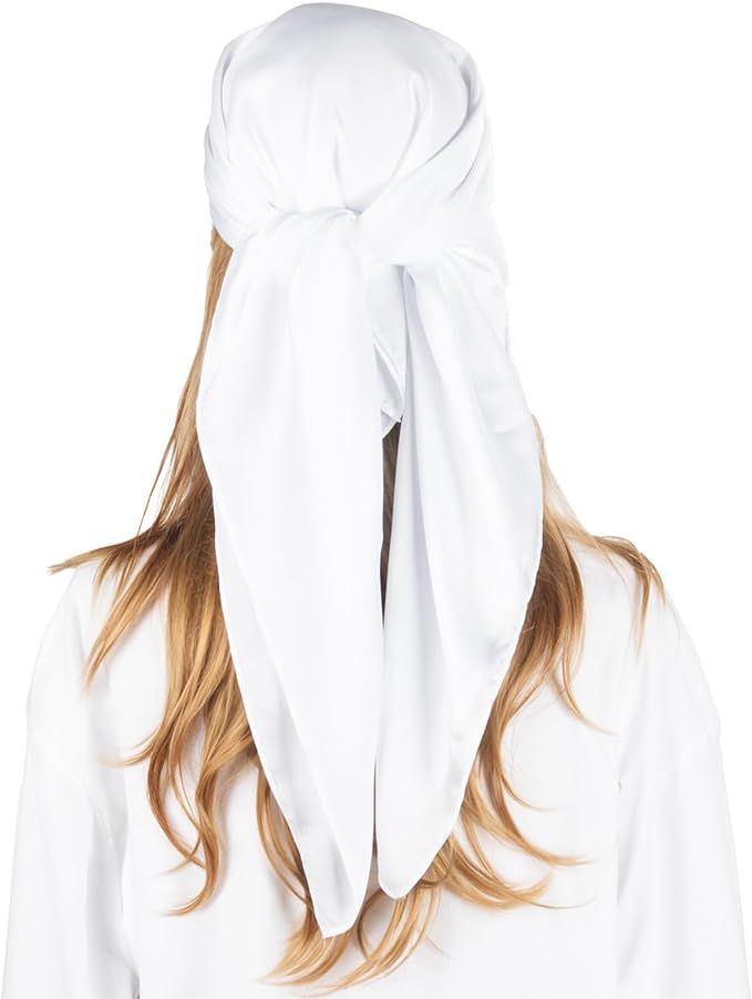 RIIQIICHY 35 Inch Head Scarf for Women Hair Scarf Like Silk Scarf Square Scarf Bandanas for Women | Amazon (US)