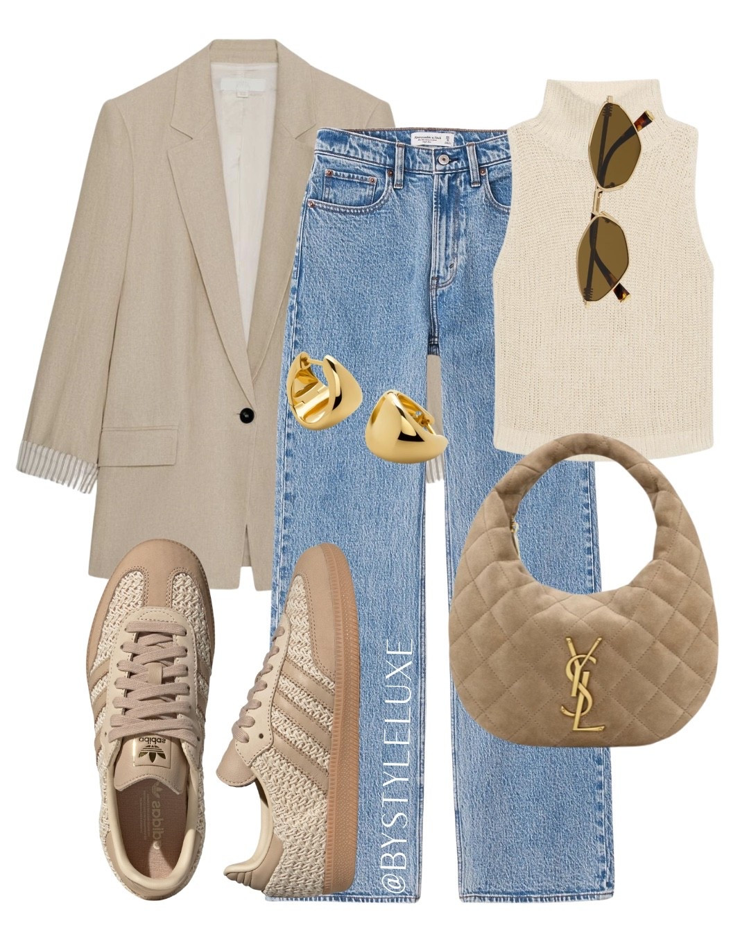 BLUE DENIM - Effortless spring outfit with everyone’s fave jeans and @Zara line blazer. These crochet Adidas Samba are perfect for spring/summer 

#trainers #blazer #jeans 

#LTKshoes #LTKspring #LTKjeans