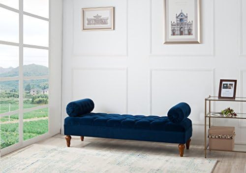 Jennifer Taylor Home Elisa Bolster Arm Entryway Bench, Navy Blue | Amazon (US)