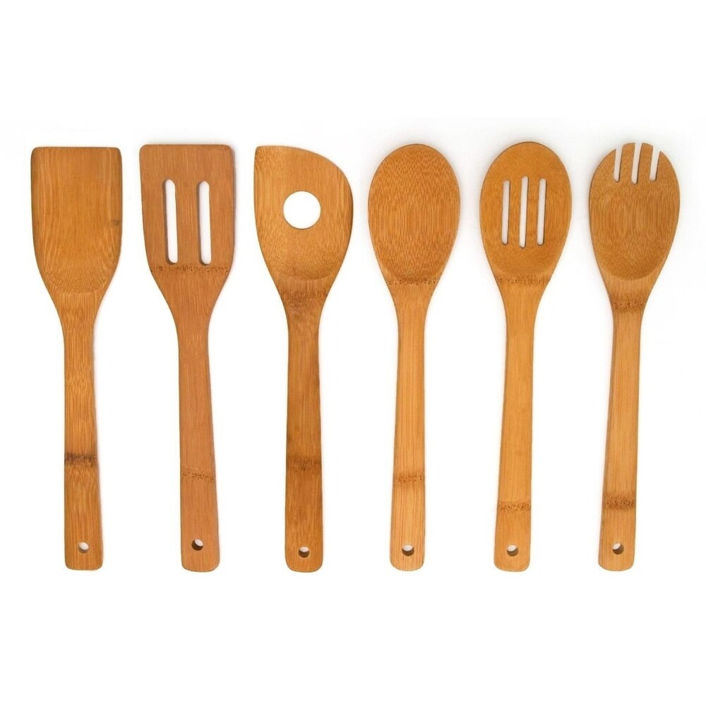 Sweet Home Collection 6 Piece Wooden Kitchen Tool Set | Bed Bath & Beyond