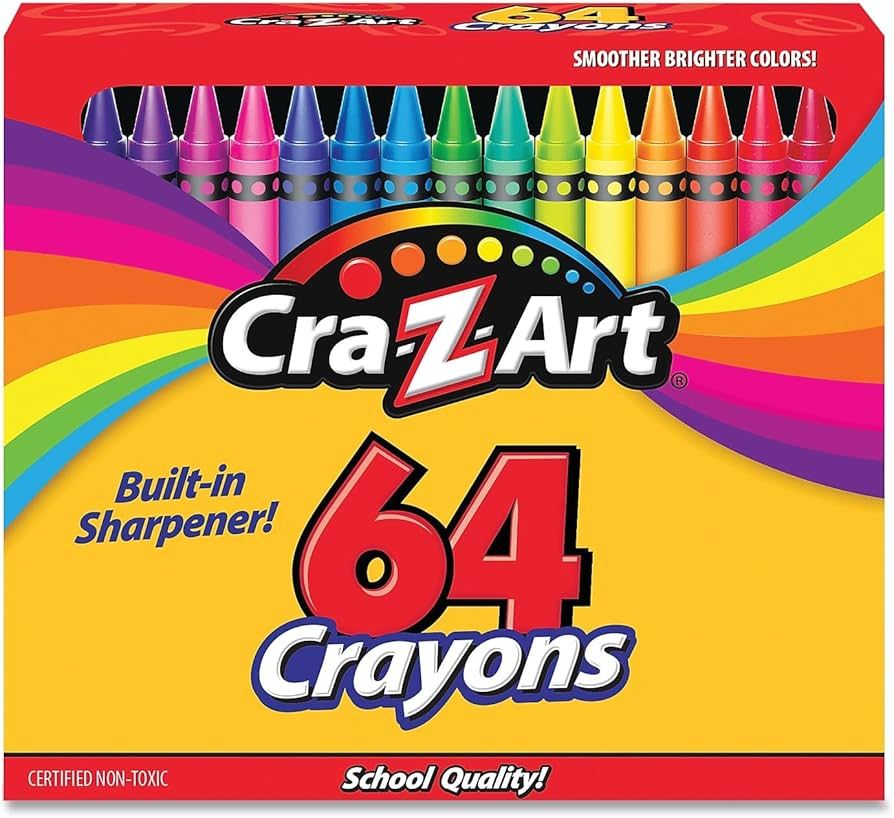 Cra-Z-Art Crayons, 64 Assorted Colors, 64/Pack (10202WM16) | Amazon (US)