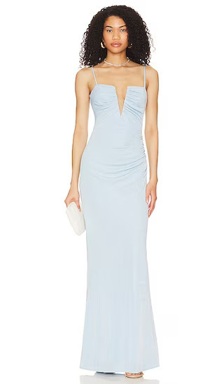Erykah Gown in Powder Blue Gown Light Blue Dress Baby Blue Dress Blue Formal Dress | Revolve Clothing (Global)