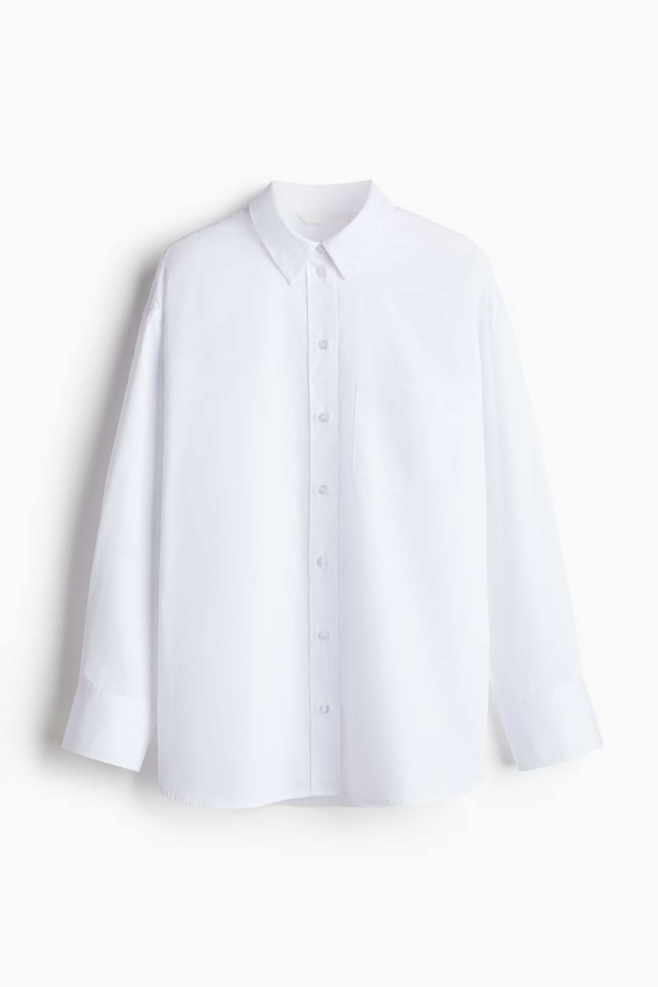 Loose-fit cotton shirt - White - Ladies | H&M CA | H&M (US + CA)