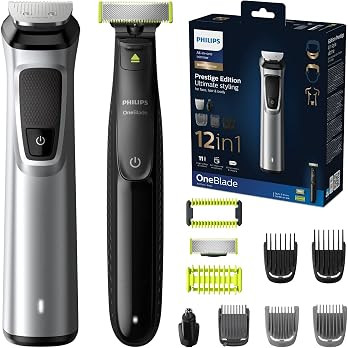 Philips Multigoom Series 9000 with OneBlade - Face and Body Hair Shaver and Trimmer (Model MG9710... | Amazon (UK)